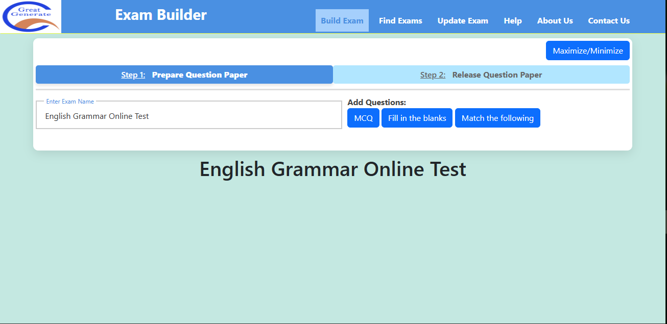 Exam Builder 2