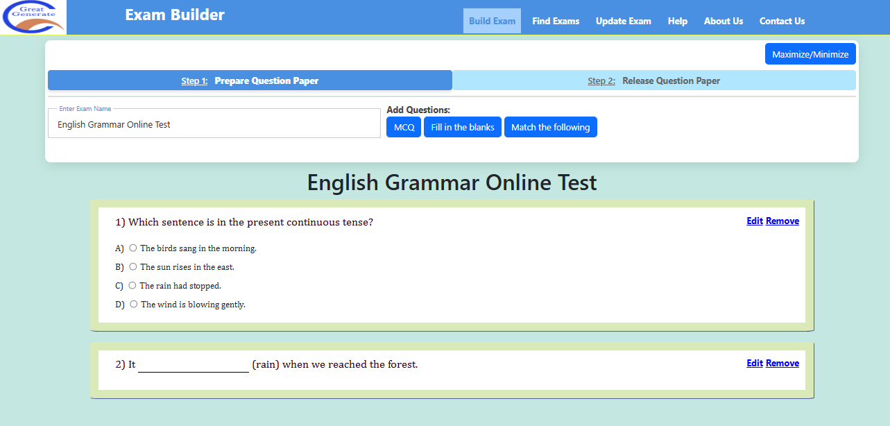Exam Builder 6
