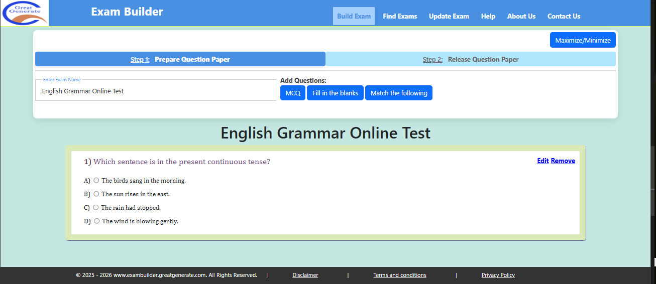 Exam Builder 4